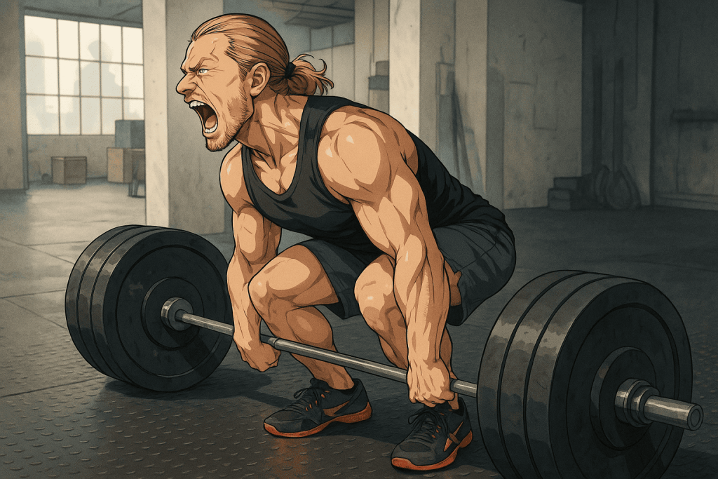 운동 중 소리 지르기